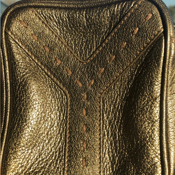Authentic YSL metallic gold wristlet - Picture 13 of 13